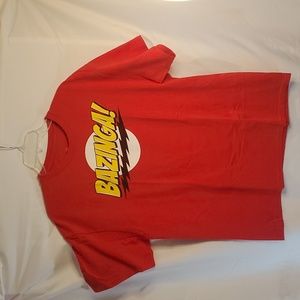 Red Bazinga Big Bang Theory Tee Shirt